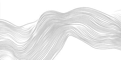 Abstract curves and flowing lines create a dynamic, undulating, and visually appealing landscape. The simple art shows movement and depth. photo
