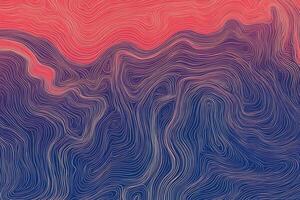 Abstract topographic map illustration. Lines of a landscape that suggest a location through contour lines and waves. photo
