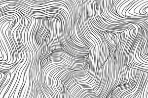 Black, curving, parallel lines create an abstract, flowing pattern against a white background. Evokes movement and organic forms. photo