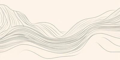 Abstract waves flow across the canvas, creating a sense of smooth motion and minimalist design, inviting visual exploration. photo