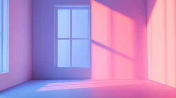 Sunlight streams through windows, casting vibrant hues across the room, creating a serene and dreamlike ambiance, perfect for relaxation. photo