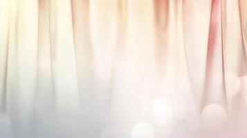 Dreamy background of flowing fabric in soft, warm tones. Light and airy texture creates a serene, delicate, and visually appealing aesthetic. photo