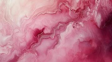 Abstract art showcasing a blend of pink hues with fluid, marble-like patterns, creating depth and movement in a visually pleasing manner. photo