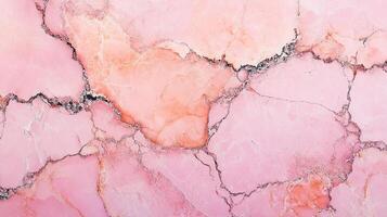 A luxurious, pink-toned texture with marble-like veins and patterns. The soft hues create an elegant and visually appealing design. photo
