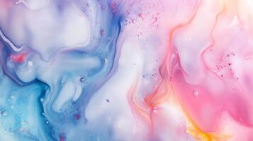 Abstract swirls of blue, pink, and white. Ethereal and dreamlike, like looking into colorful clouds. Fluid and mesmerizing patterns. photo