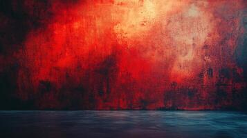 Abstract textured background with a gradient of red and blue tones. The background is mottled and rough, creating a dramatic effect. photo