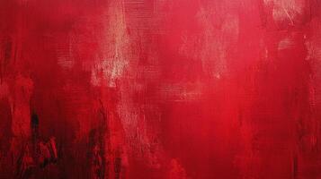 Abstract red painting with textured brushstrokes and subtle tonal variations, evoking depth, emotion, and a sense of artistic expression. photo