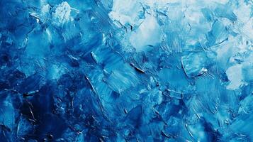 A captivating display of textured blue paint strokes, creating a dynamic and visually engaging abstract composition. photo