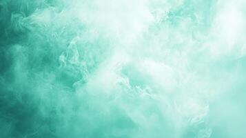An ethereal teal and white swirling abstract background, reminiscent of clouds or smoke with a soft, dreamlike quality. Subtle and calming. photo