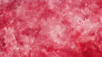 Abstract painting using shades of red, white and pink colors creating a textured effect. The brush strokes are visible and bold. photo