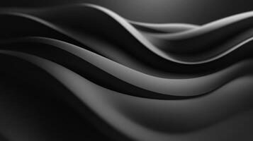 Abstract black and white image featuring flowing, curved shapes, creating a sense of movement, depth, and modern elegance. photo