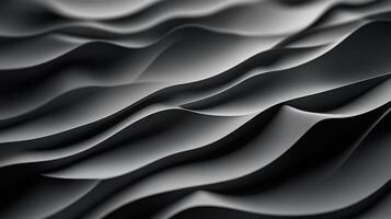 Monochromatic waves of abstract shapes ripple across a surreal surface. The light and shadows create a calm and relaxing atmosphere. photo