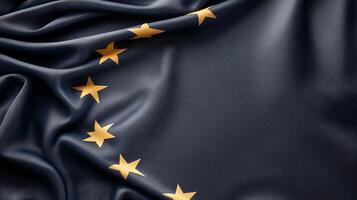 The flag of the eu is shown in gold photo