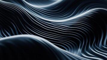 Abstract curves create a mesmerizing display of light and shadow, evoking a sense of fluid motion and serene elegance. Moody and dark. photo