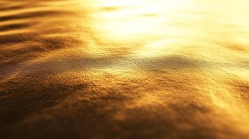 Golden texture with soft light. A warm, luminous surface evokes richness and tranquility. Abstract, minimalist, and captivating. photo