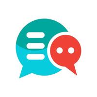 Speech bubble icons overlapping. vector