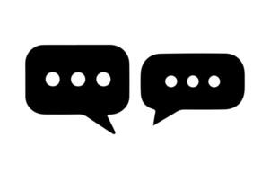 Black speech bubble icons. vector