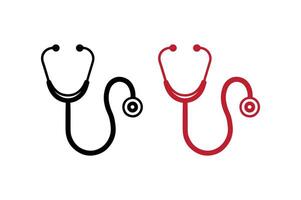 illustration of a stethoscope icons. vector