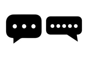 Silhouettes of two speech bubbles. vector
