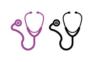 Stethoscope icons simple design. vector