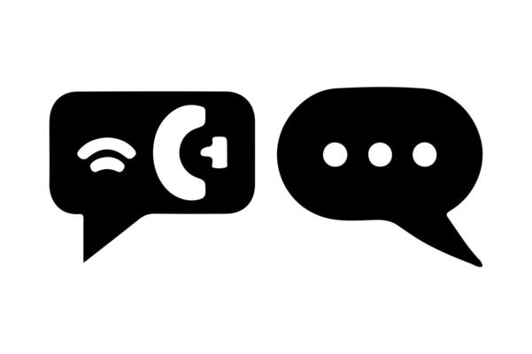 Chatting bubble speech icons.