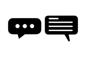 Set of speech bubble icons on a white background. vector