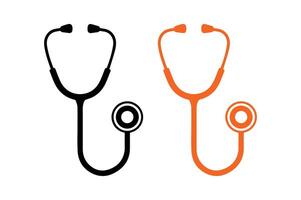 Stethoscope icons on white background. vector