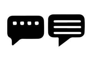 Speech bubble icons on a white background. vector