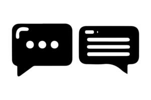 Chat icon set on a white background. vector