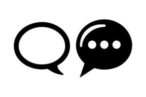 Chat icons against a white background. vector
