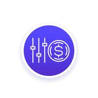 flexible price line icon, dynamic pricing vector