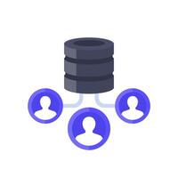 User base icon, flat design vector