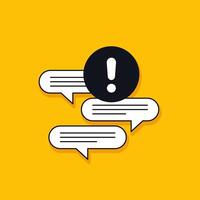 important messages in chat icon, vector