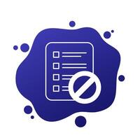 blacklist icon for apps and web vector