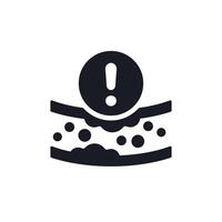 high cholesterol icon with an artery vector