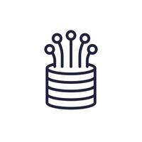 data sources icon in line style vector