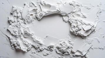 A white wall with a hole in it photo