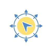 navigation icon colours vector