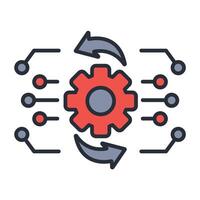 algorithm icon colors style design vector