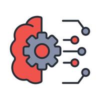 deep learning icon colors style design vector