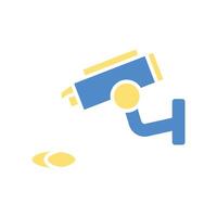 Security camera icon Editable stroke.linear style vector