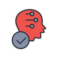 Face recognition icon colors style design vector