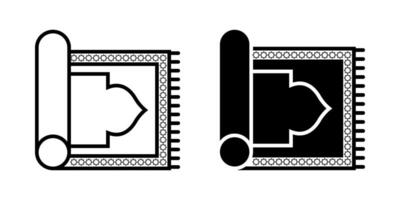Prayer Rug icon set.for mobile concept and web design on white background vector