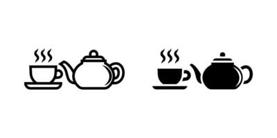 Teapot icon set. for mobile concept and web design on white background vector