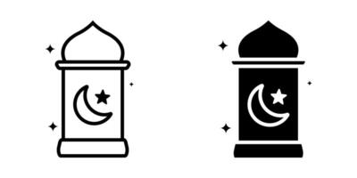 Ramadan icon set, for mobile concept and web design on white background vector