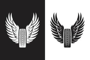 Tire logo icon in different style vector