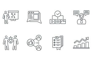 Community Manager line style vector