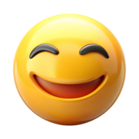 a emoji that signifies contentment is isolated on transparent background png