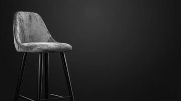 Counter stool placed on shadowy area photo