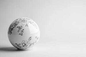 Handcrafted flower pottery sphere photo